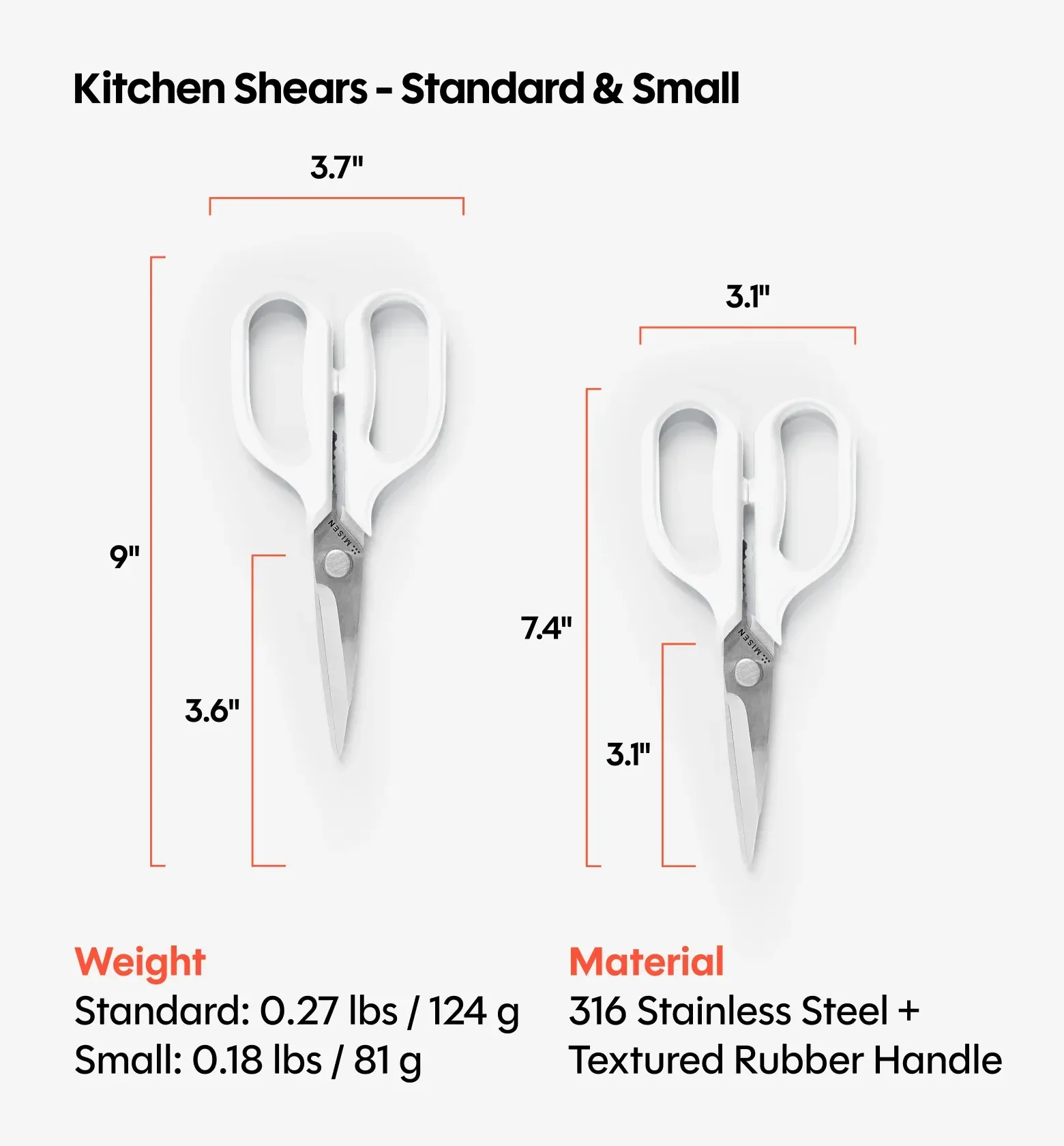 Kitchen Shears Set – White