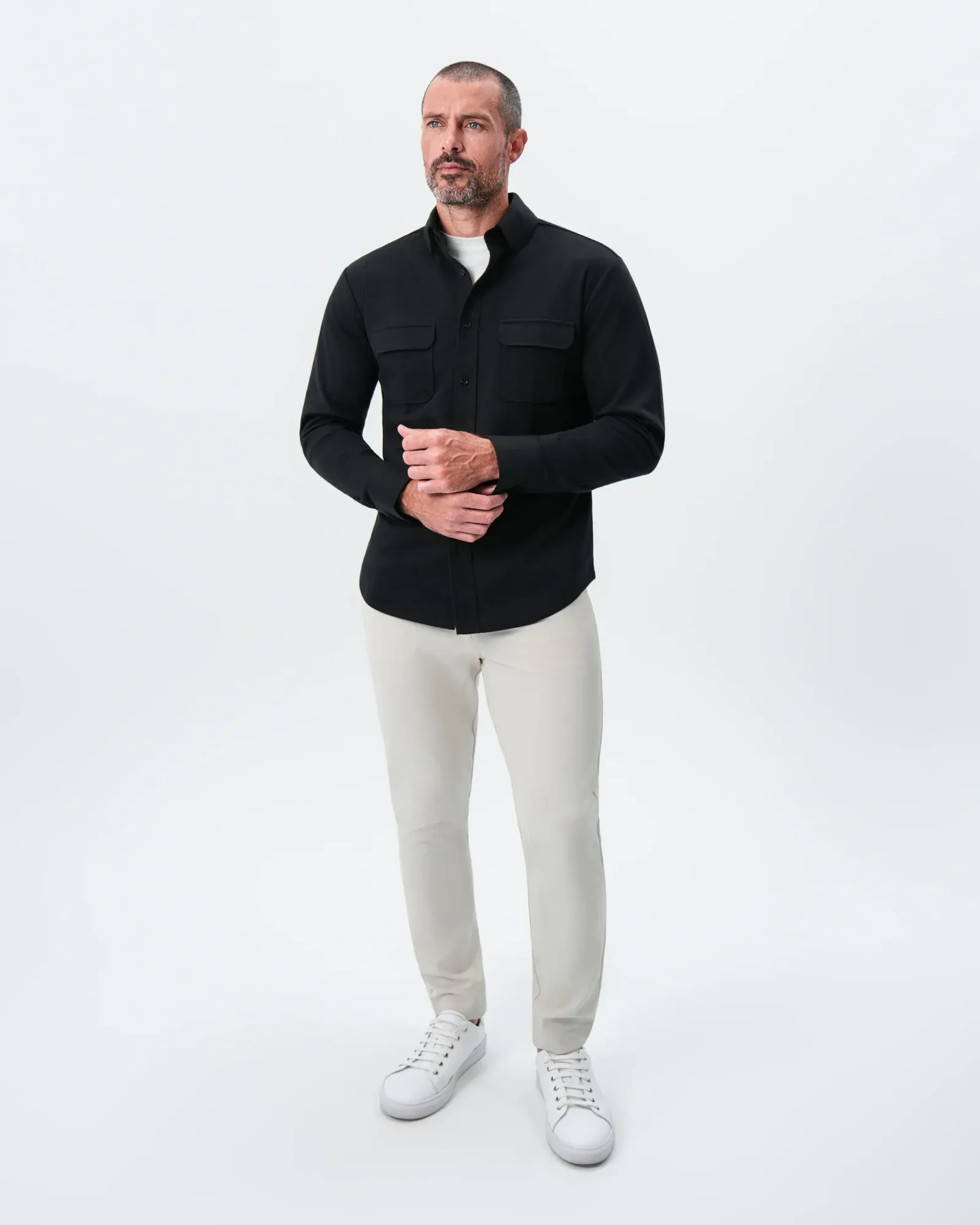 Patch Pocket Button Down – Black