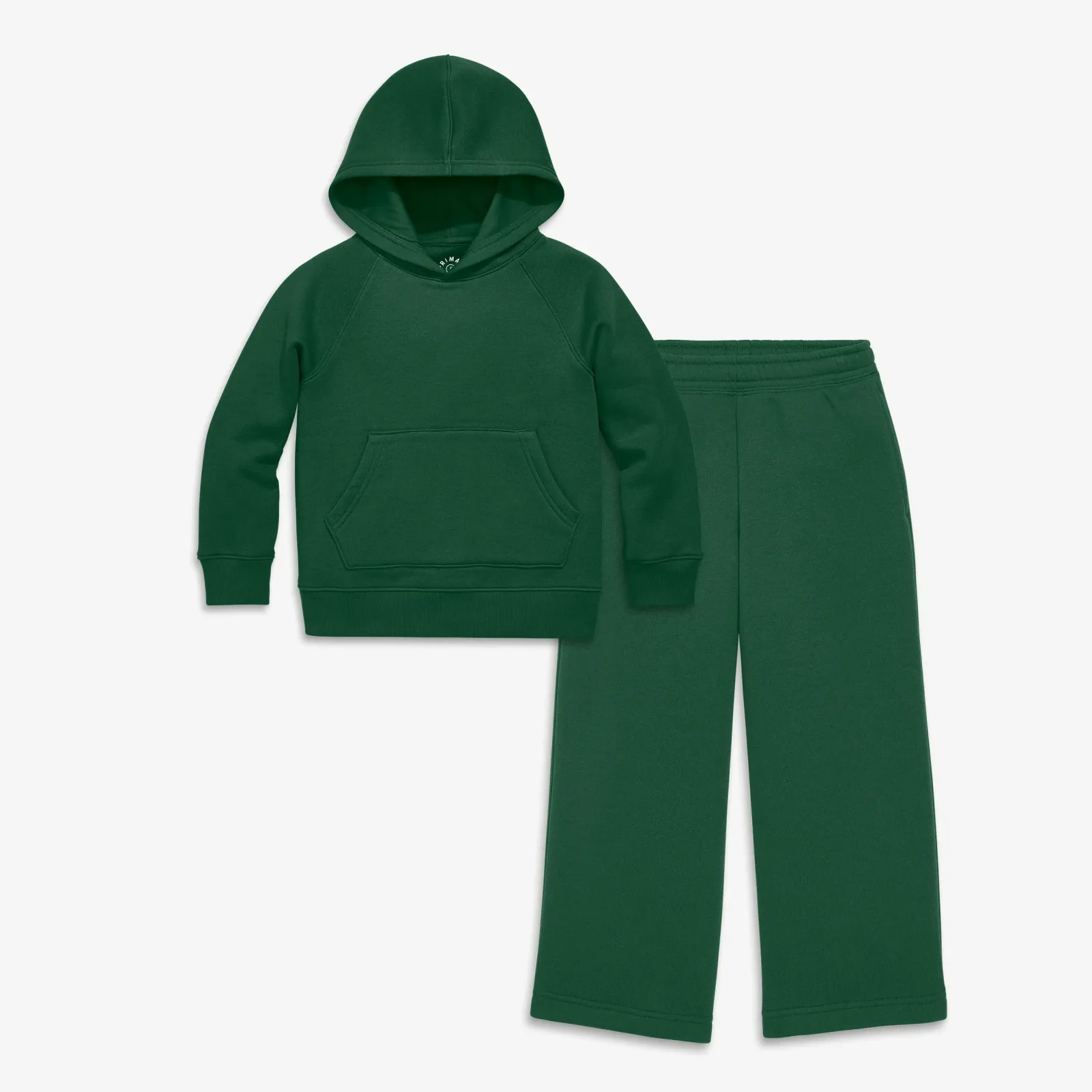 Kids cozy fleece hoodie & wide leg pant