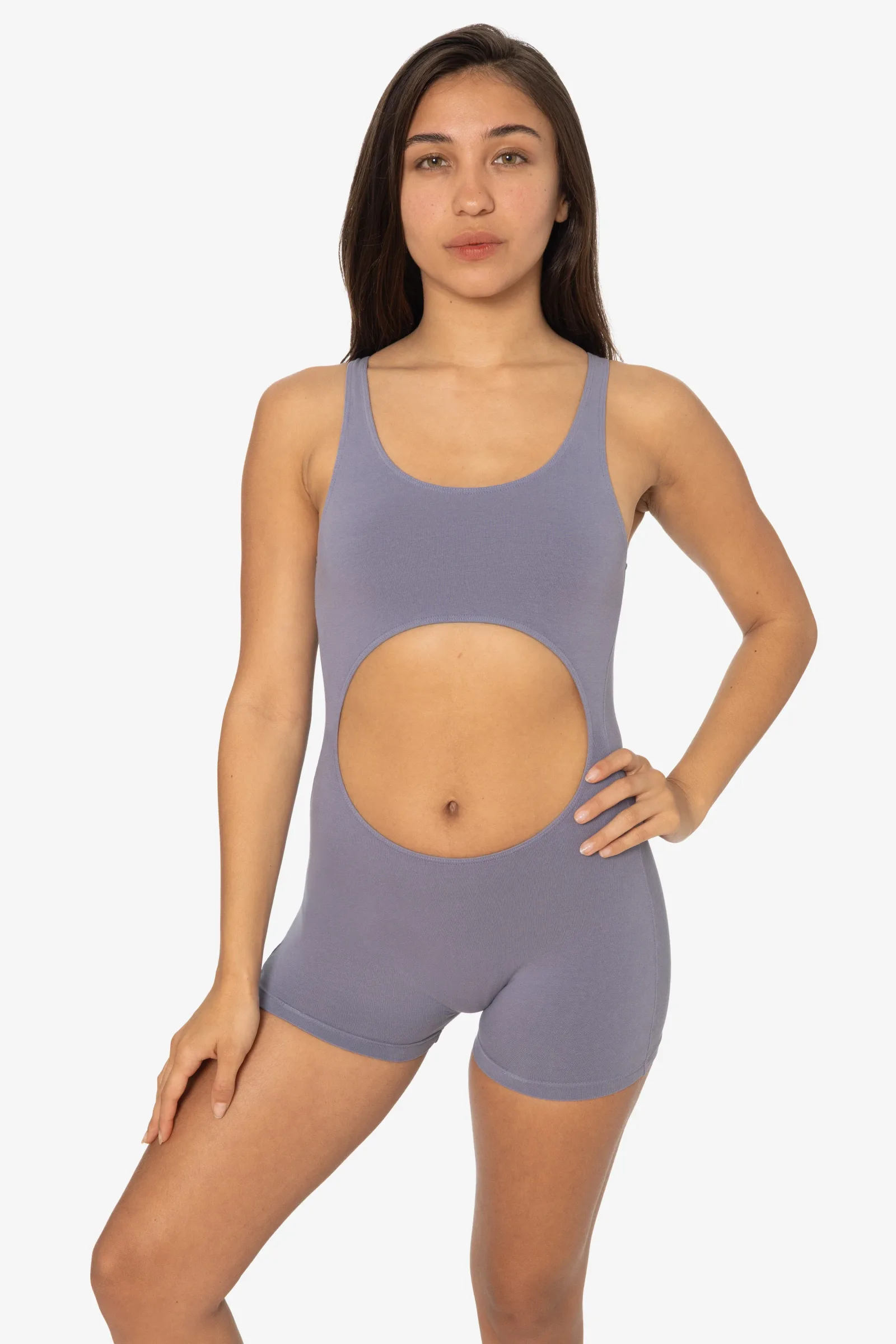 8303GD-SH – Garment Dye Cutout Short Biketard