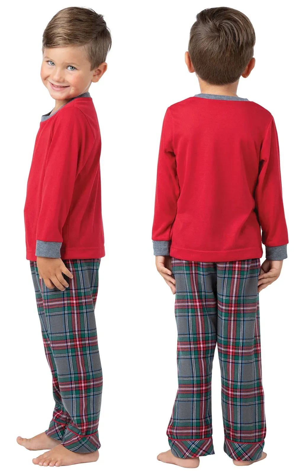 Gray Plaid Toddler Pajamas – Dad and Me