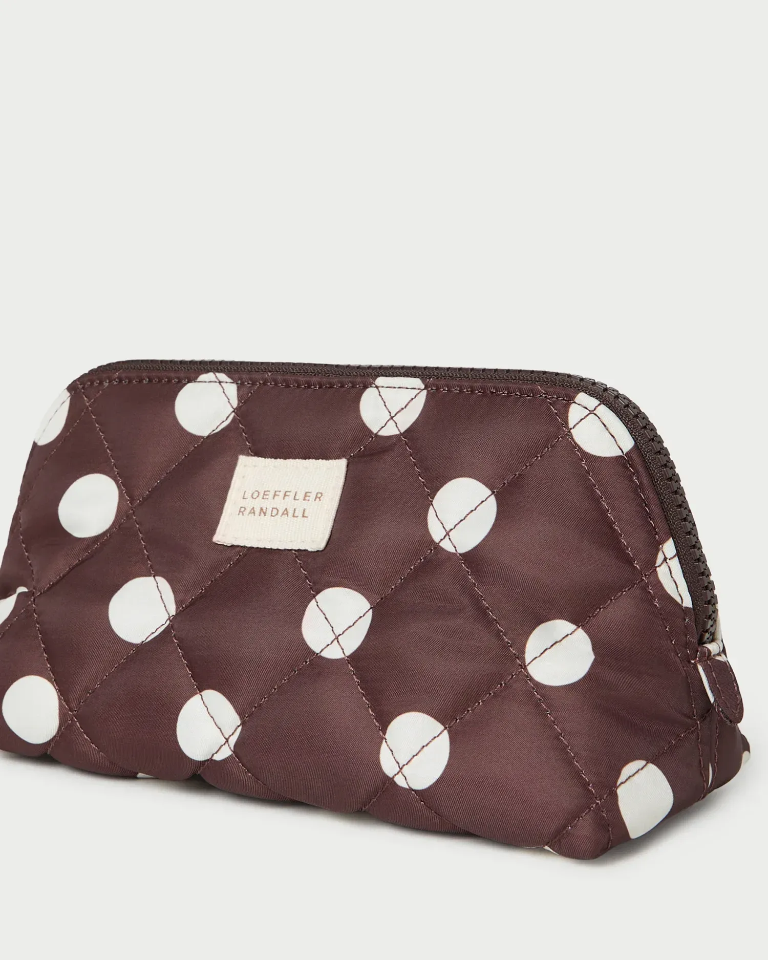Georgette Brown/Cream Mini Cosmetic Pouch