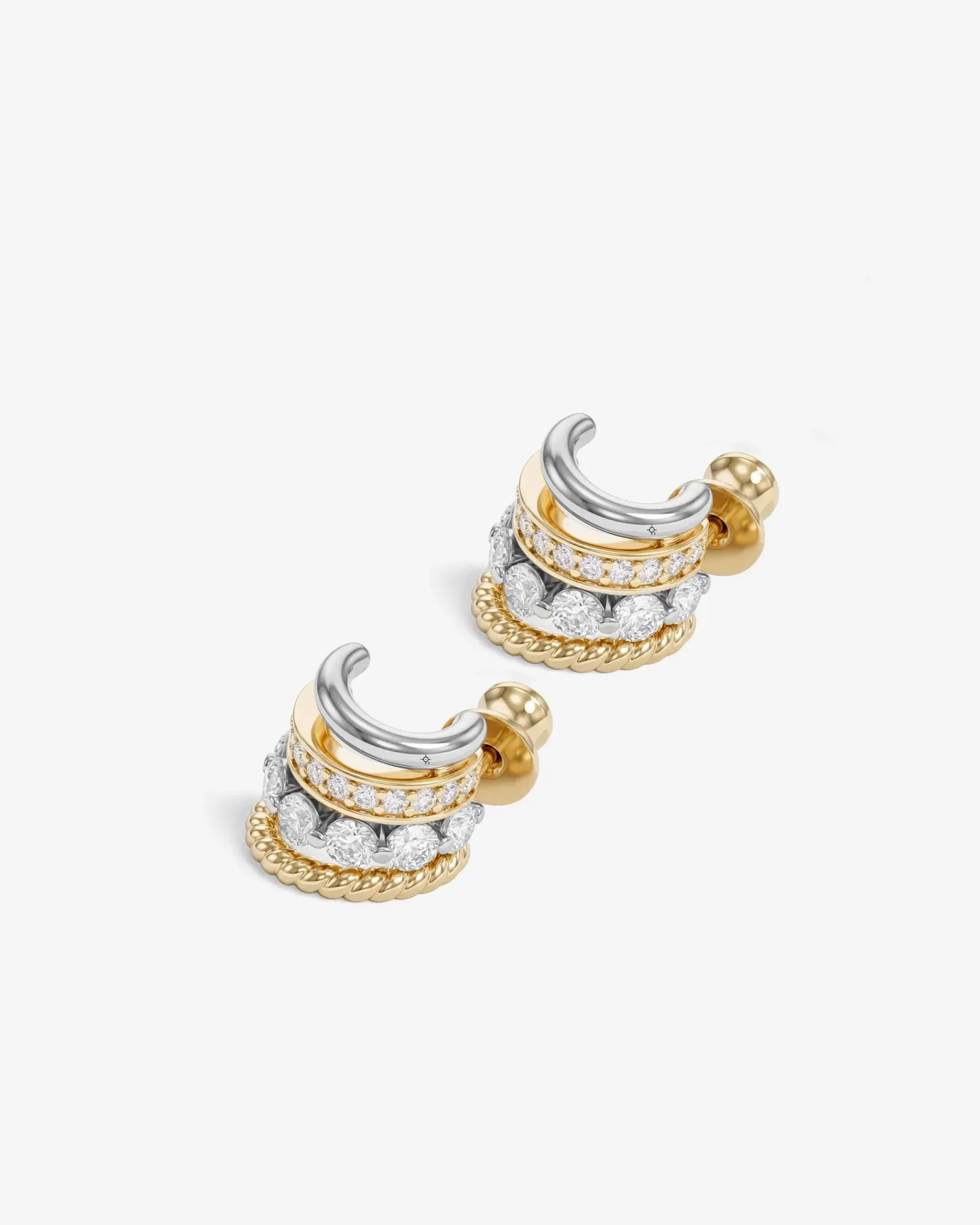 Ashley Venice Earring – Mixed Metal|White Diamondettes