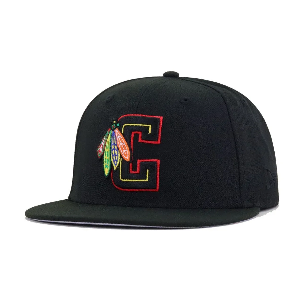Chicago Blackhawks Black DECEPTOR New Era 59Fifty Fitted