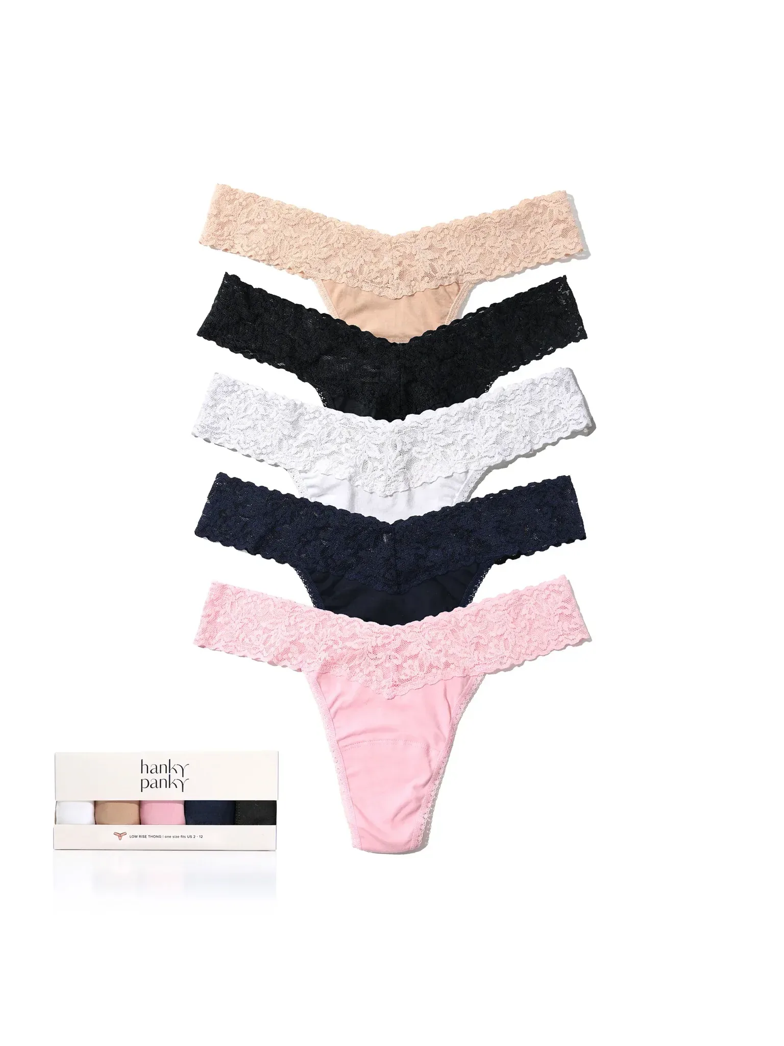 The Starter Kit 5 Pack Supima® Cotton Low Rise Thongs