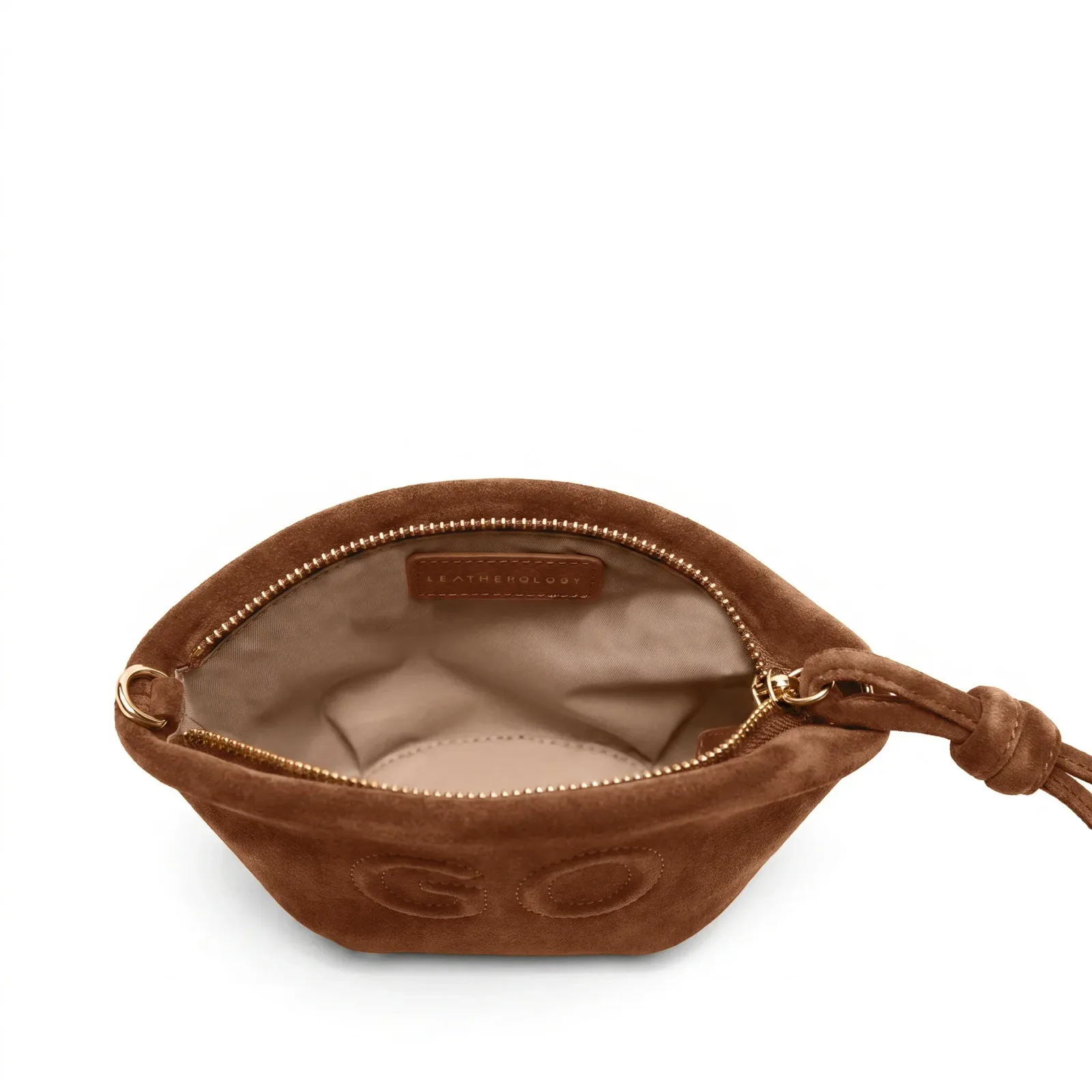 Petite Dumpling Pouch Russet Suede