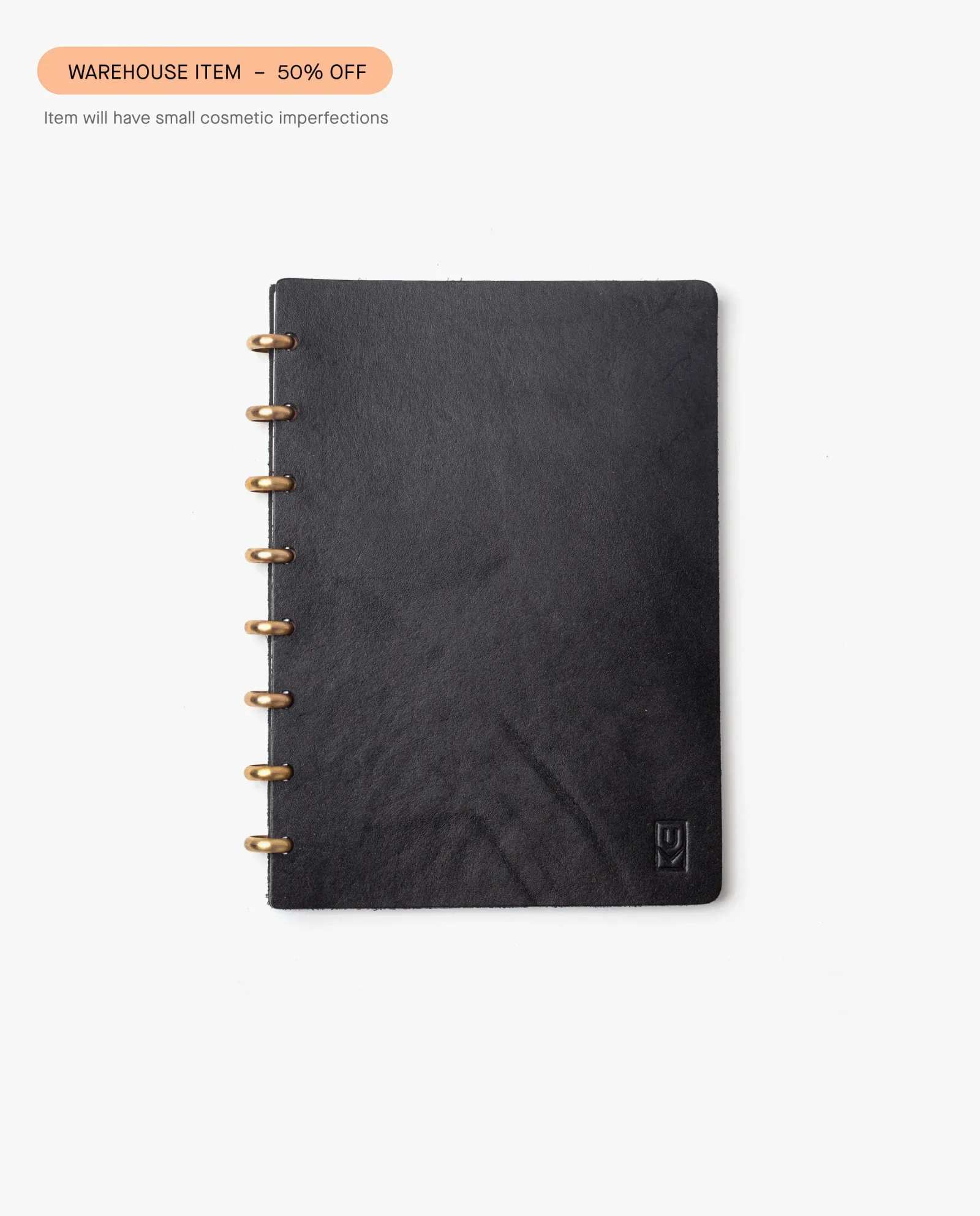 Warehouse Item – Discbound Heirloom Journal (Black/Brass)