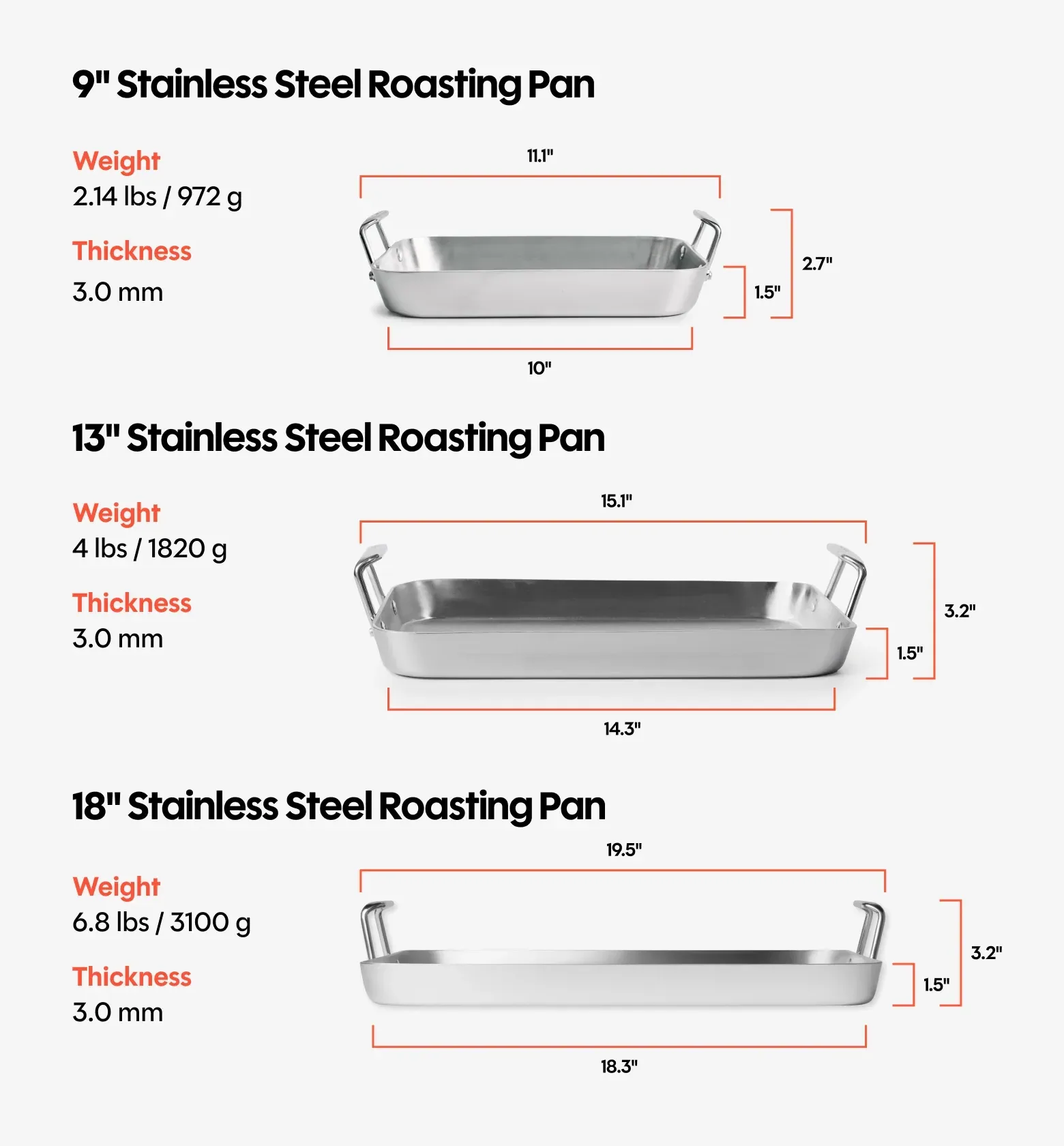 Stainless Steel Roasting Pan