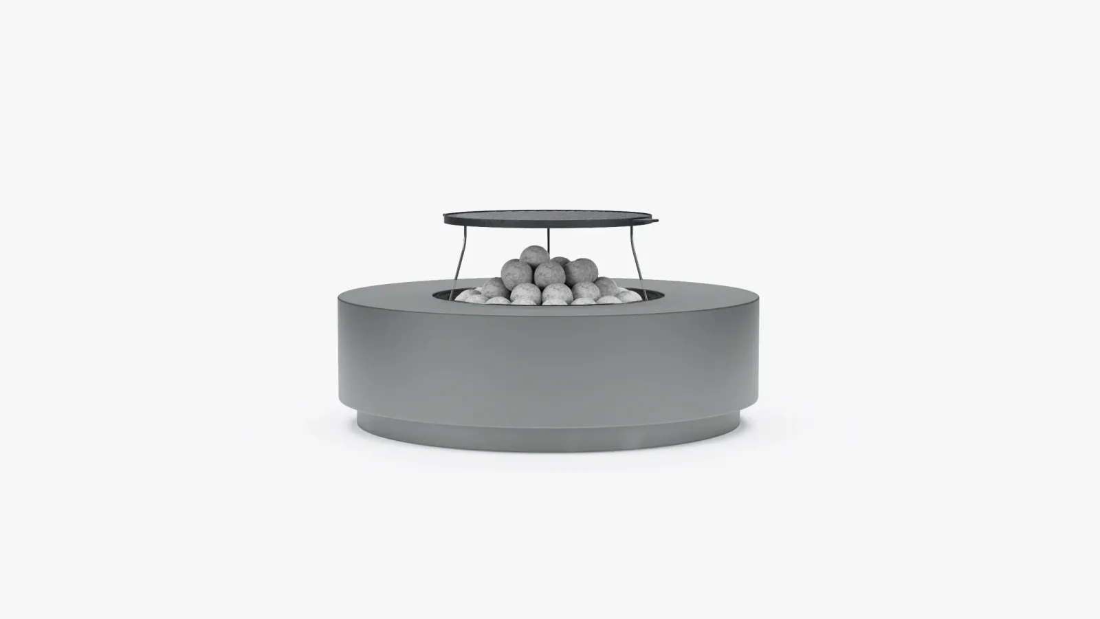 Concrete Fire Pit Table Cooking Set – Round