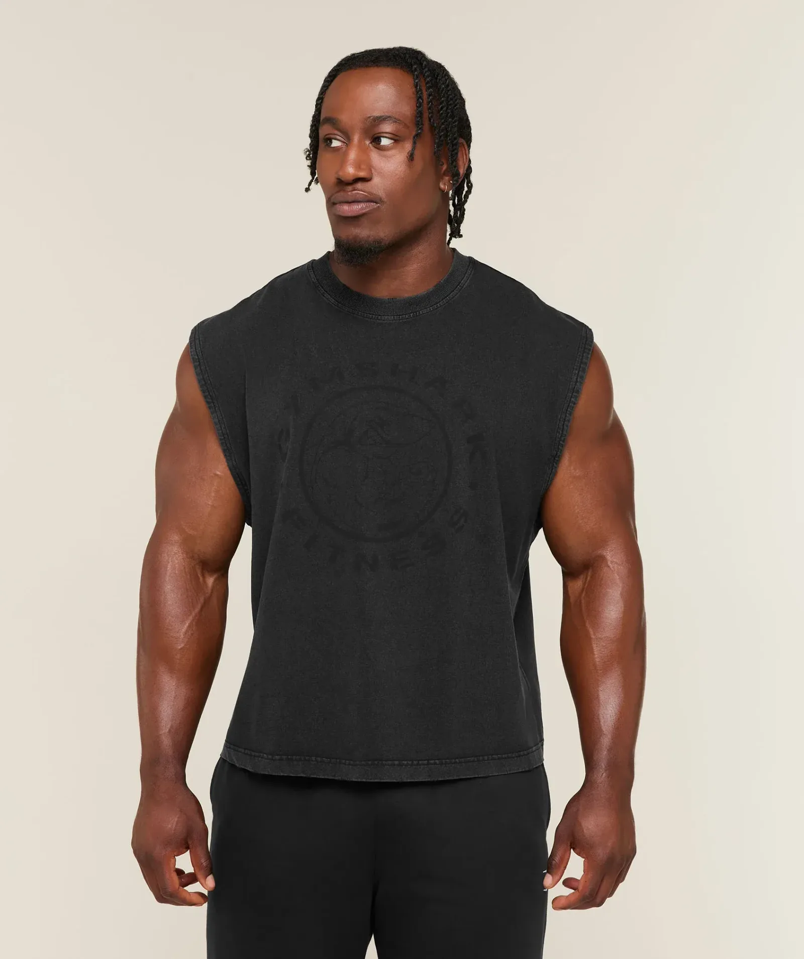 Gymshark Vintage Legacy Tank – Black/Wash