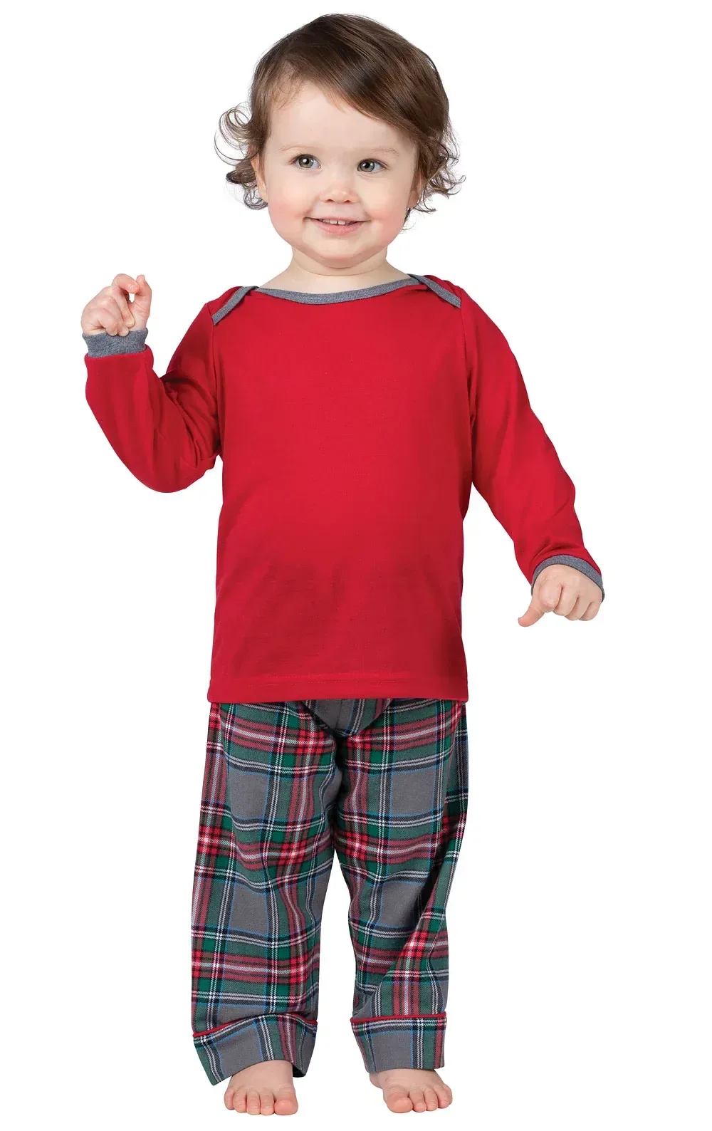 Gray Plaid Infant Pajamas – Dad and Me