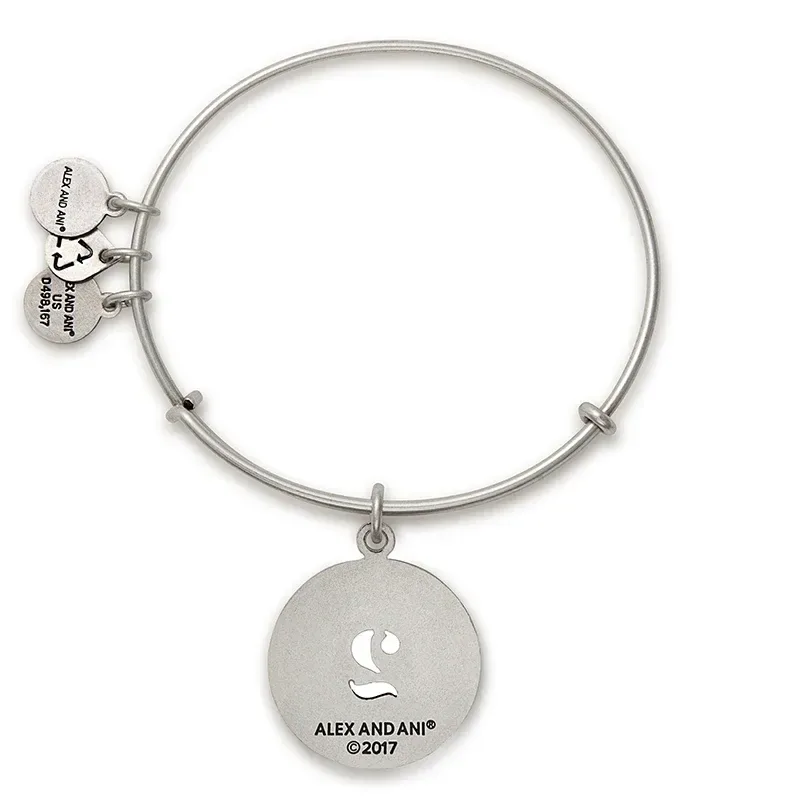 Number Charm Bangle Bracelet