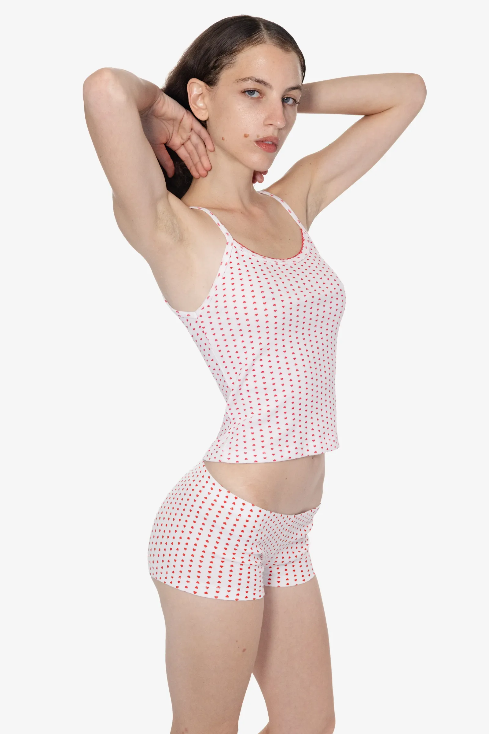 4332P – Printed Baby Rib Mini Short