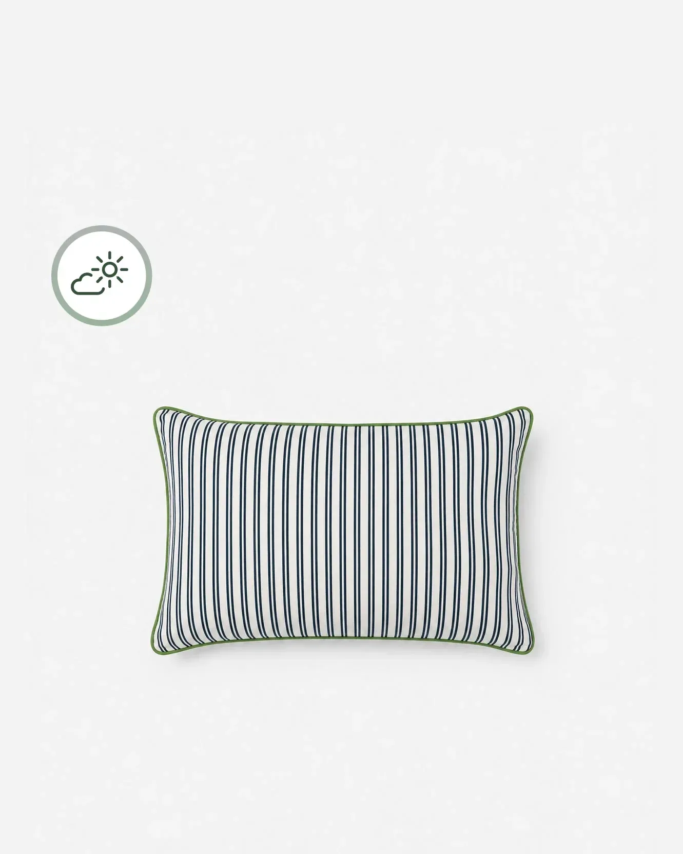 Striped Outdoor Small Lumbar Pillow