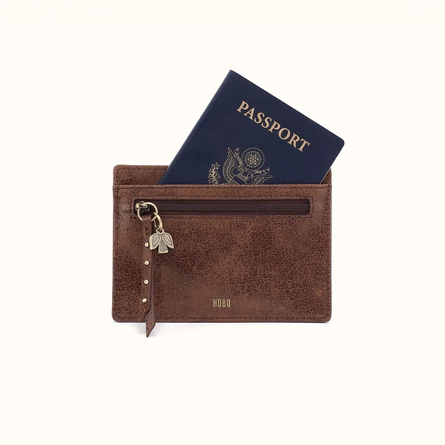 Euro Slide Card Case In Buffed Leather – Mocha