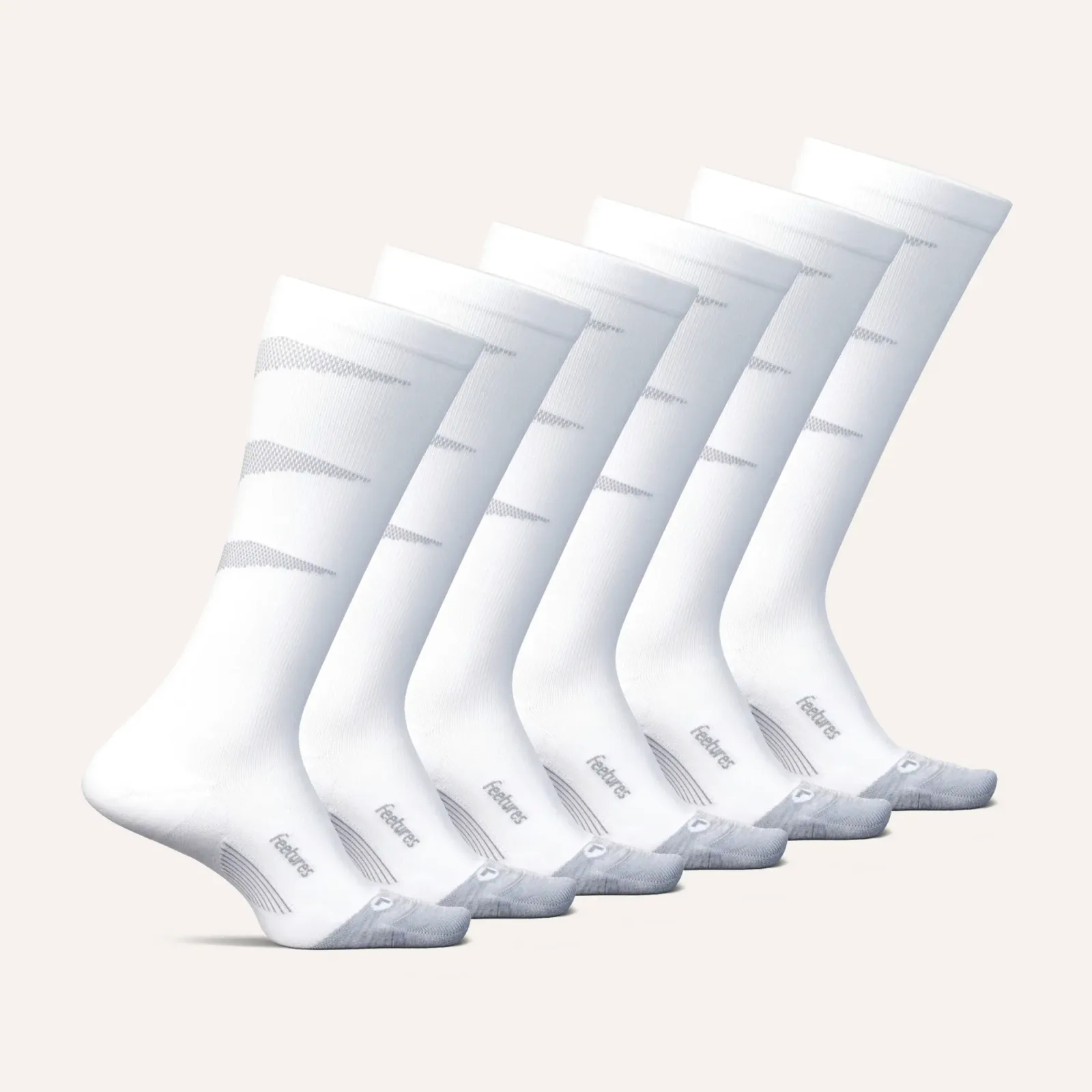 Graduated Compression Light Cushion Knee High 6 Pack