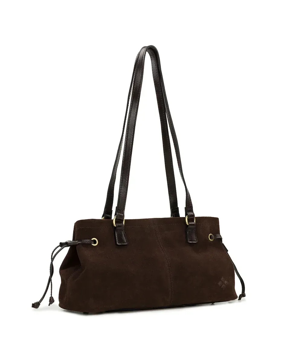 Linnea Shoulder Bag – Suede Leather – Chocolate