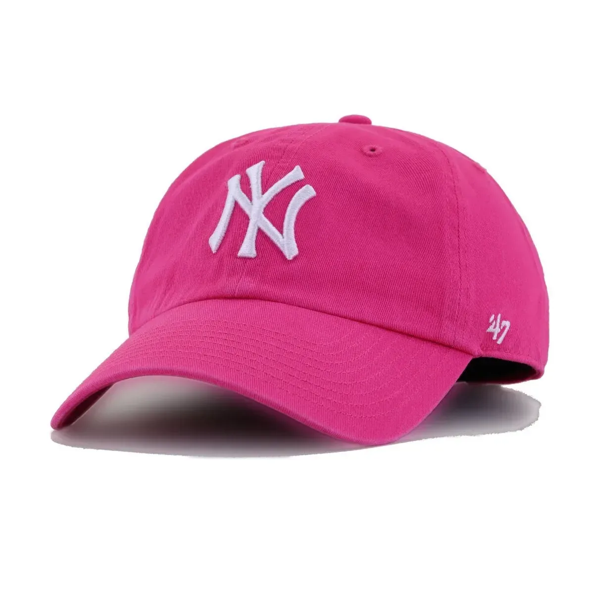 New York Yankees Magenta 47 Brand Clean Up Dad Hat