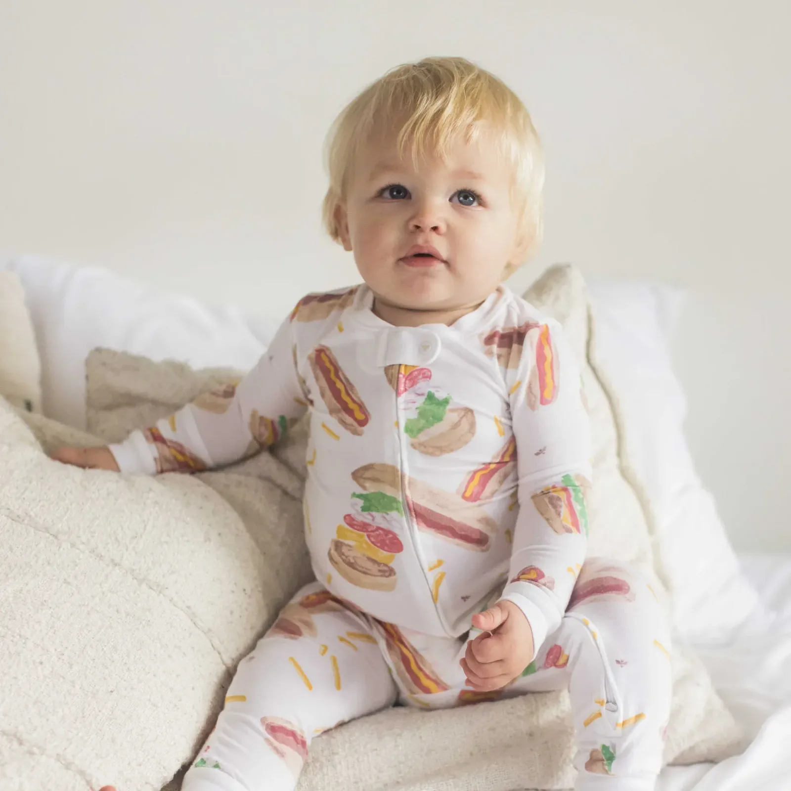 Hot Dogs & Hamburgers Honeysoft™ Lyocell Footless Baby Sleeper
