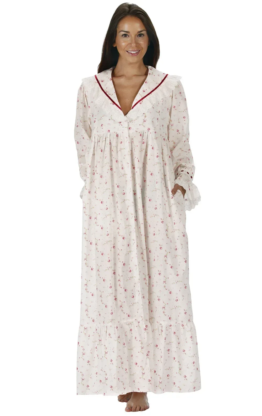 The 1 For U – Amelia Long Sleeve Cotton Nightgown