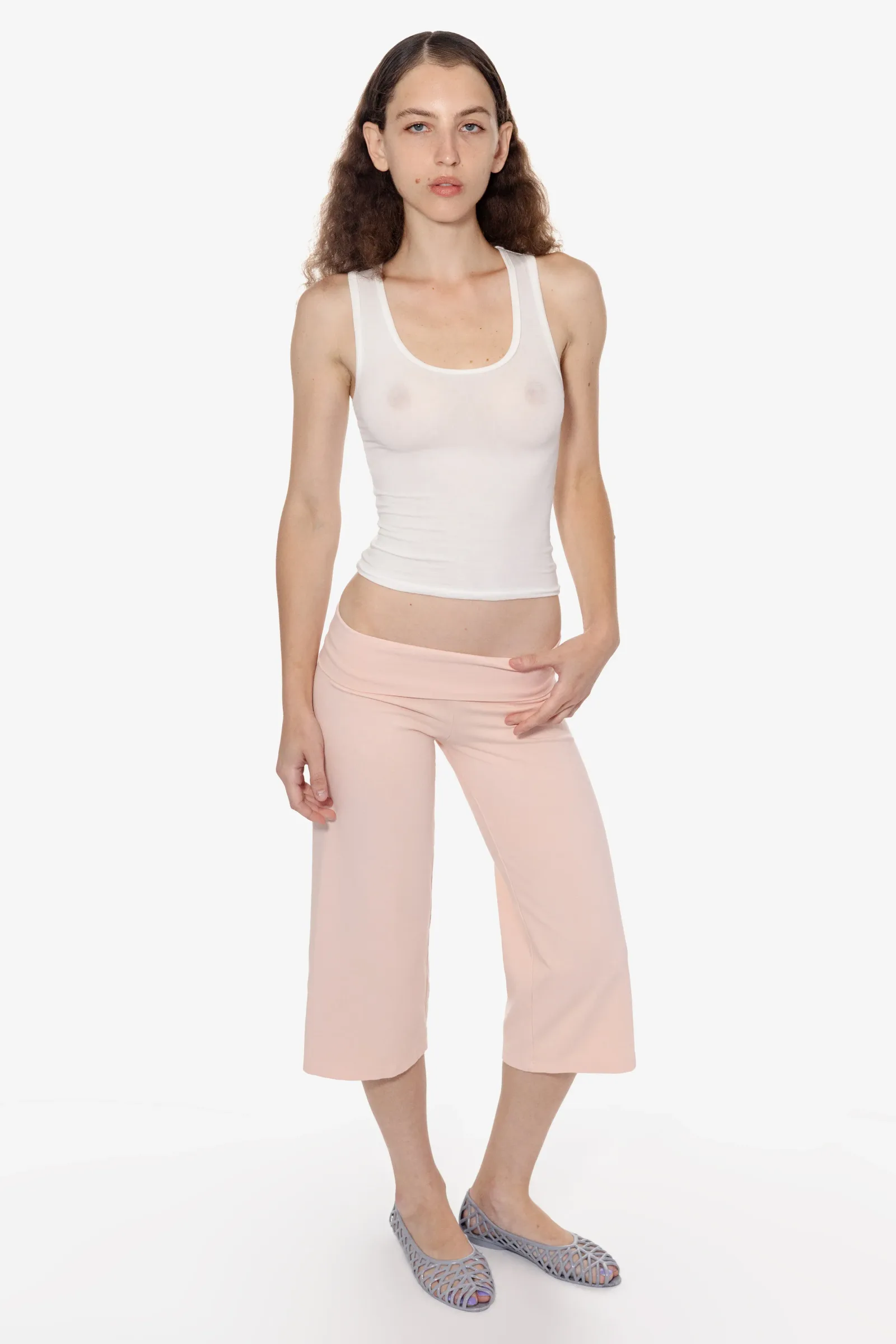 83260GD – Garment Dye Cropped Wide Yoga Legging