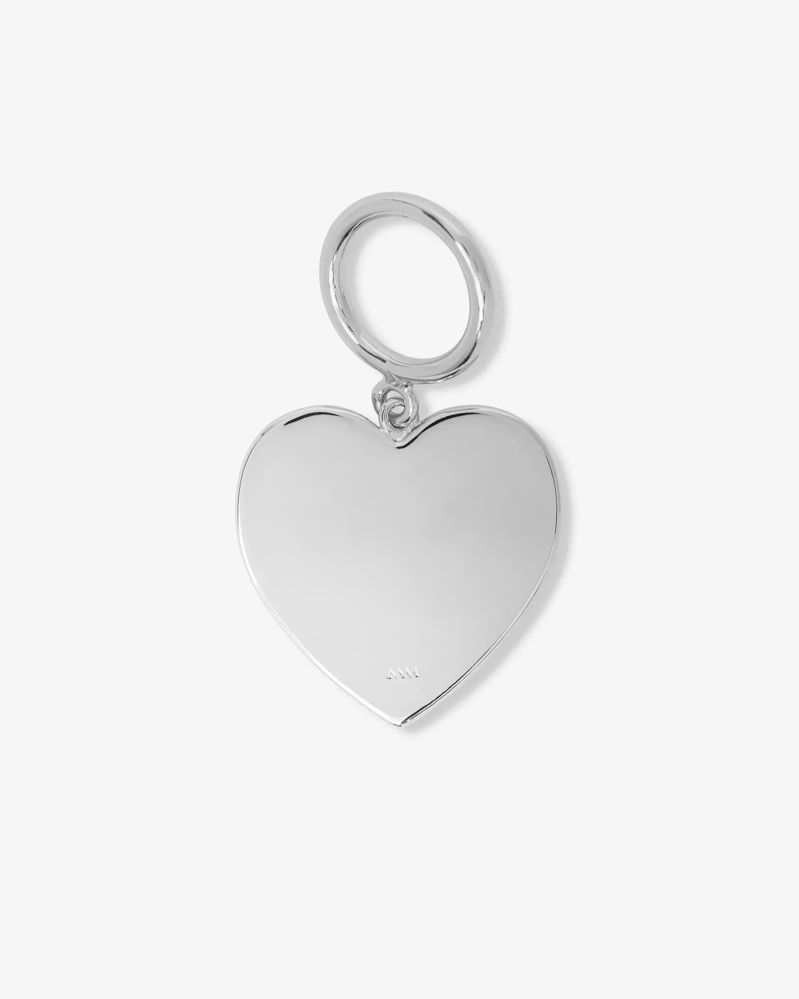 XL Heart Engravable Dog Tag – Silver