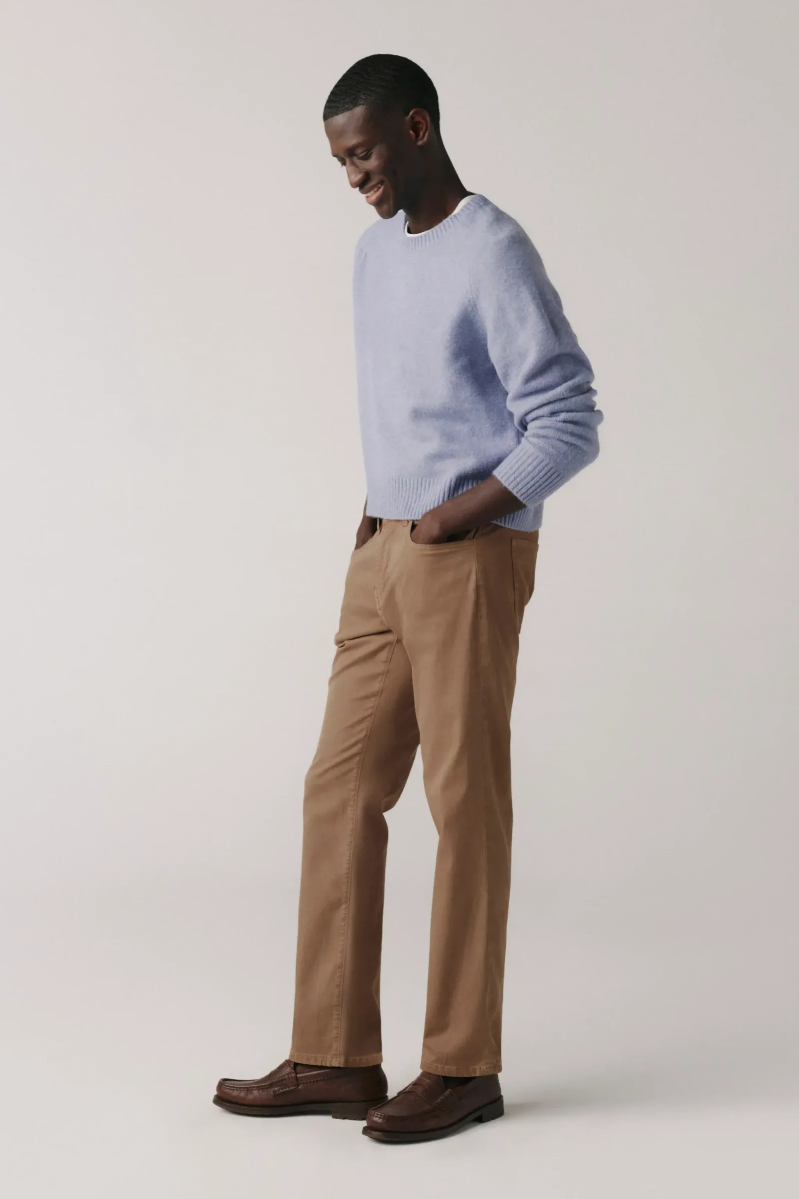 Ord – Twill Straight Pants – Teak