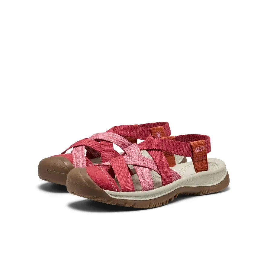 Women's Whisper Lattice Sandal – Garnet/Burnt Brick