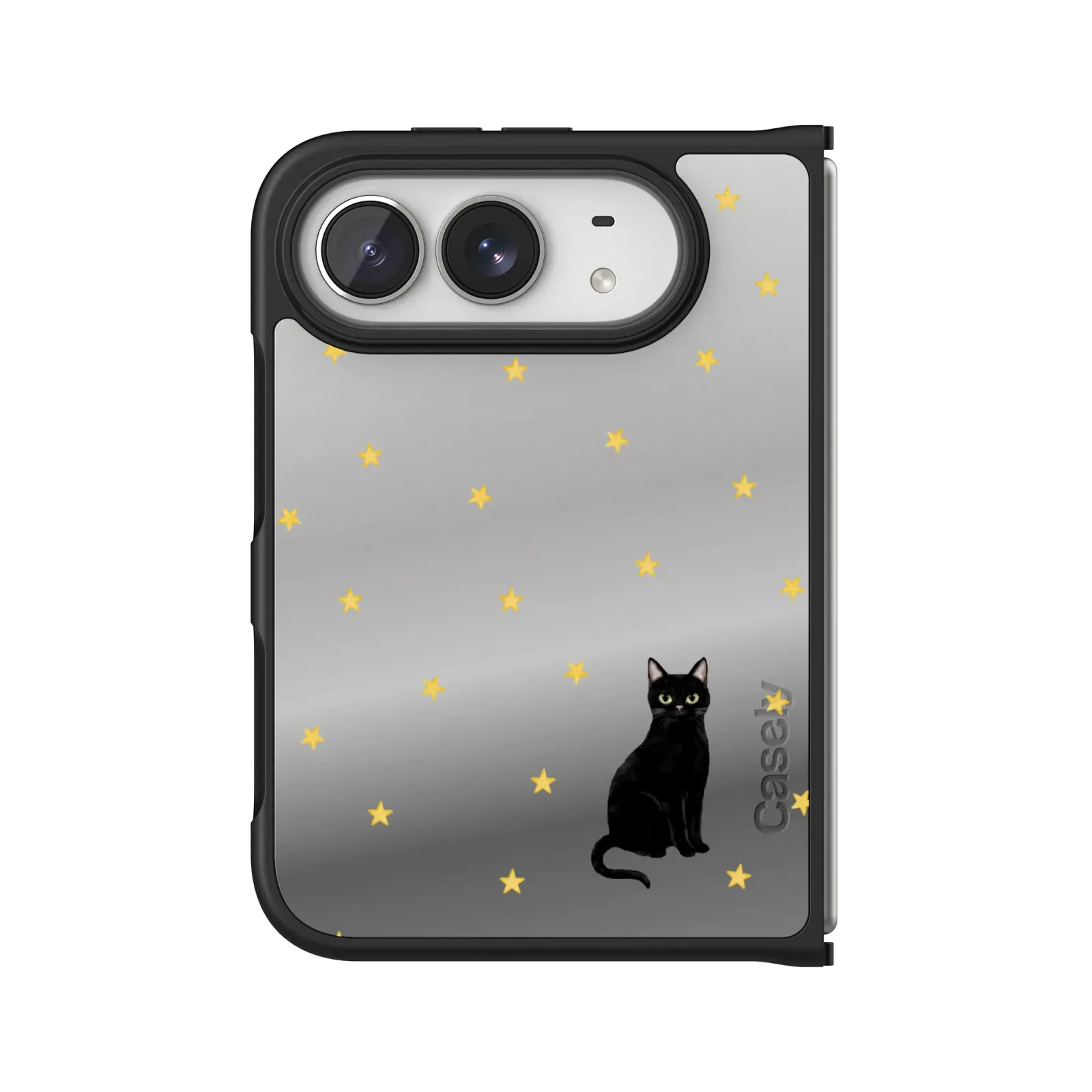 Black Meow-gic – Mirrored Cat Case