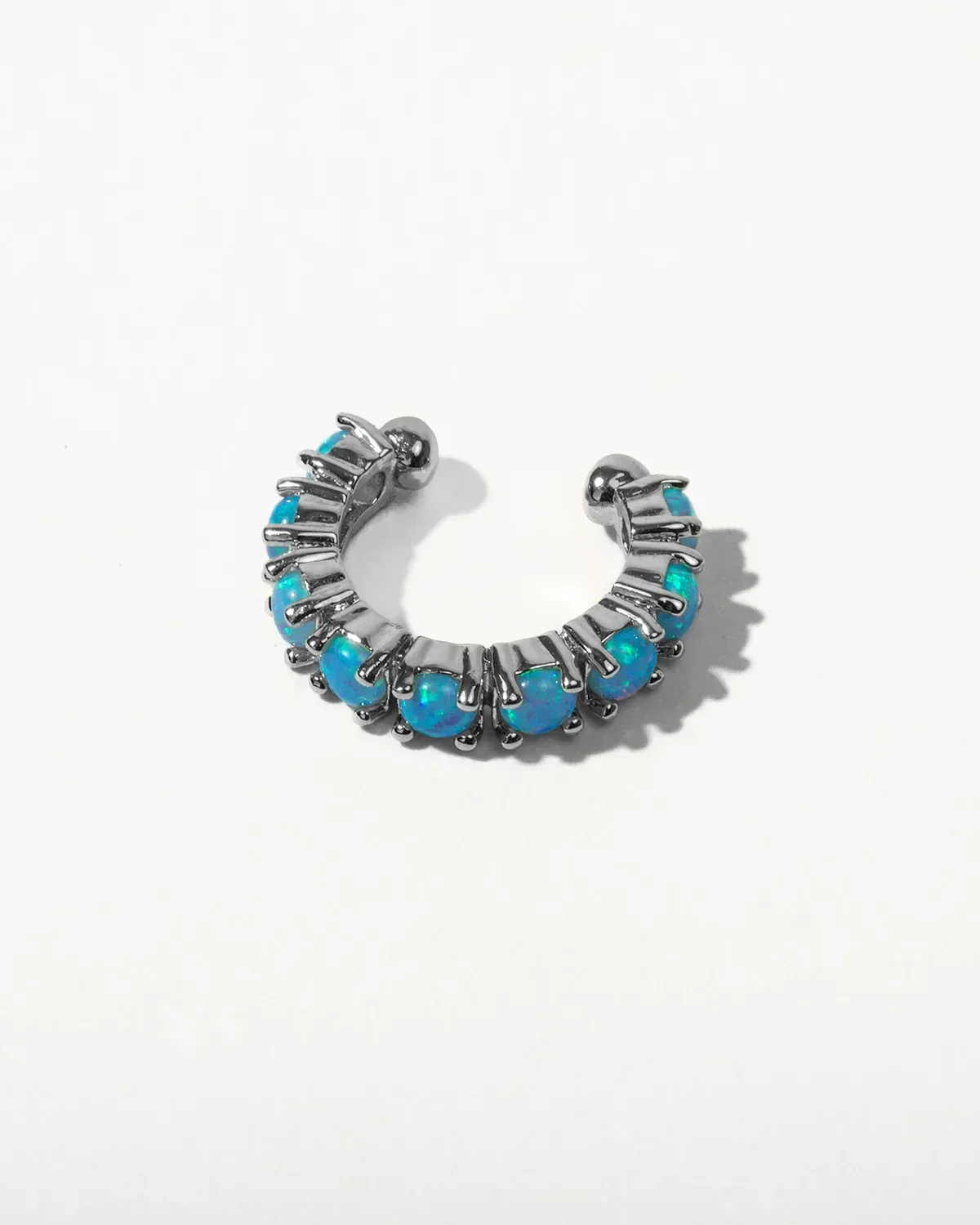 "Oh She Fancy" Ear Cuff – Silver|Blue Opal