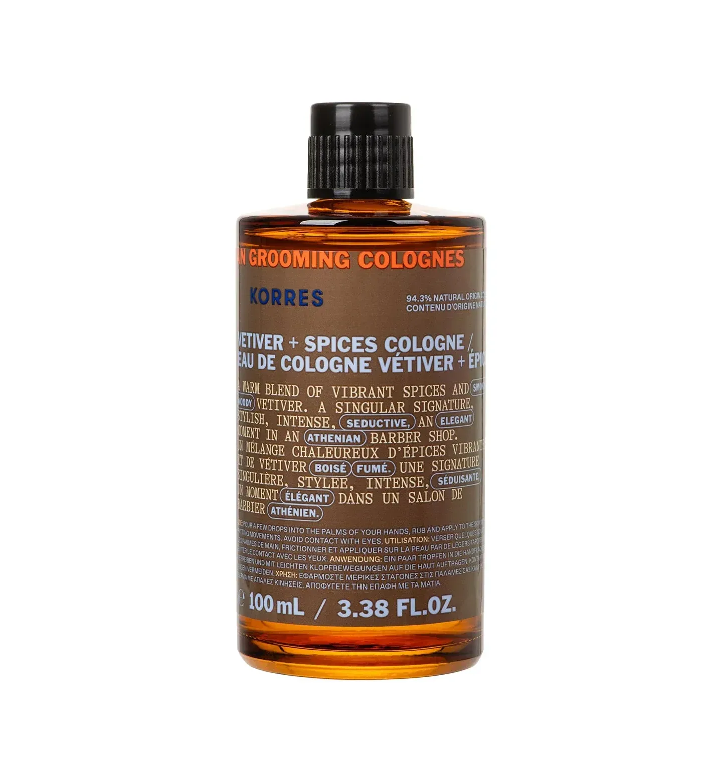 Eau de Cologne Vetiver + Spices for Men