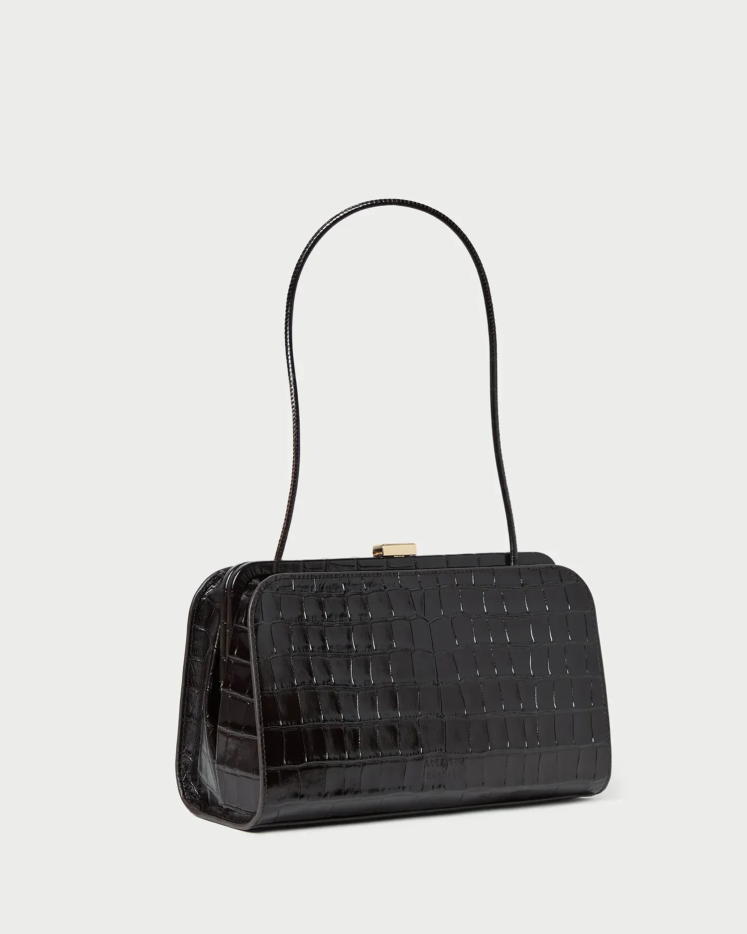 Zella Crocodile Leather Clutch