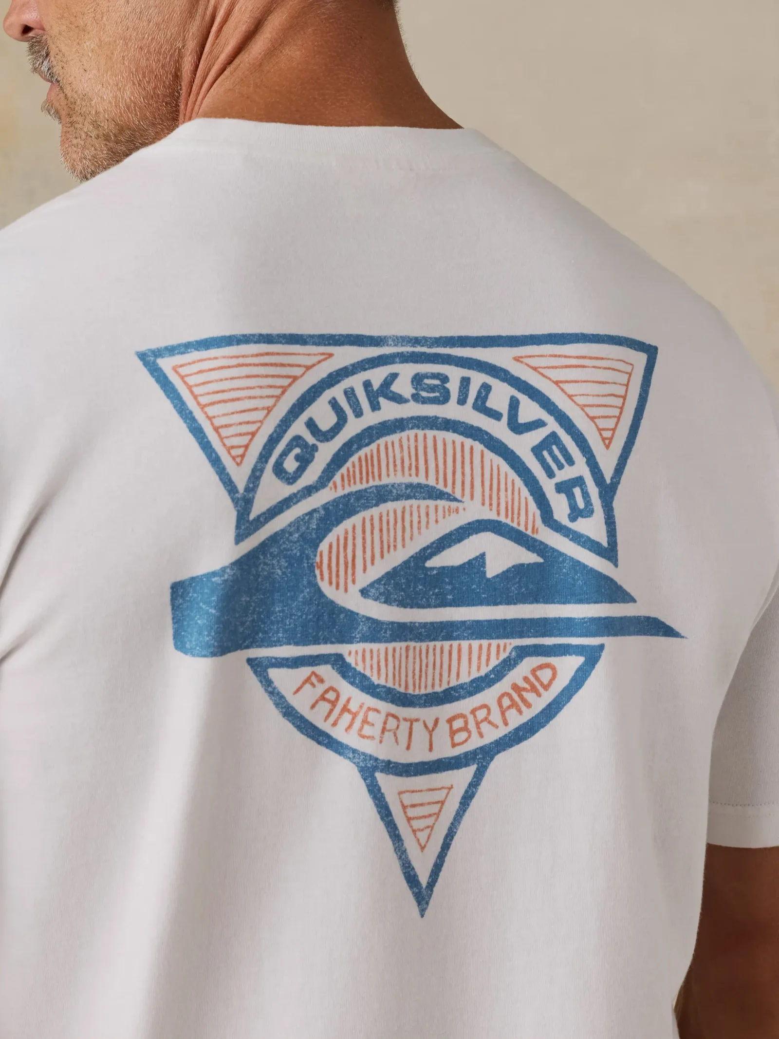 Faherty x Quiksilver Heavy Wash Tee – White