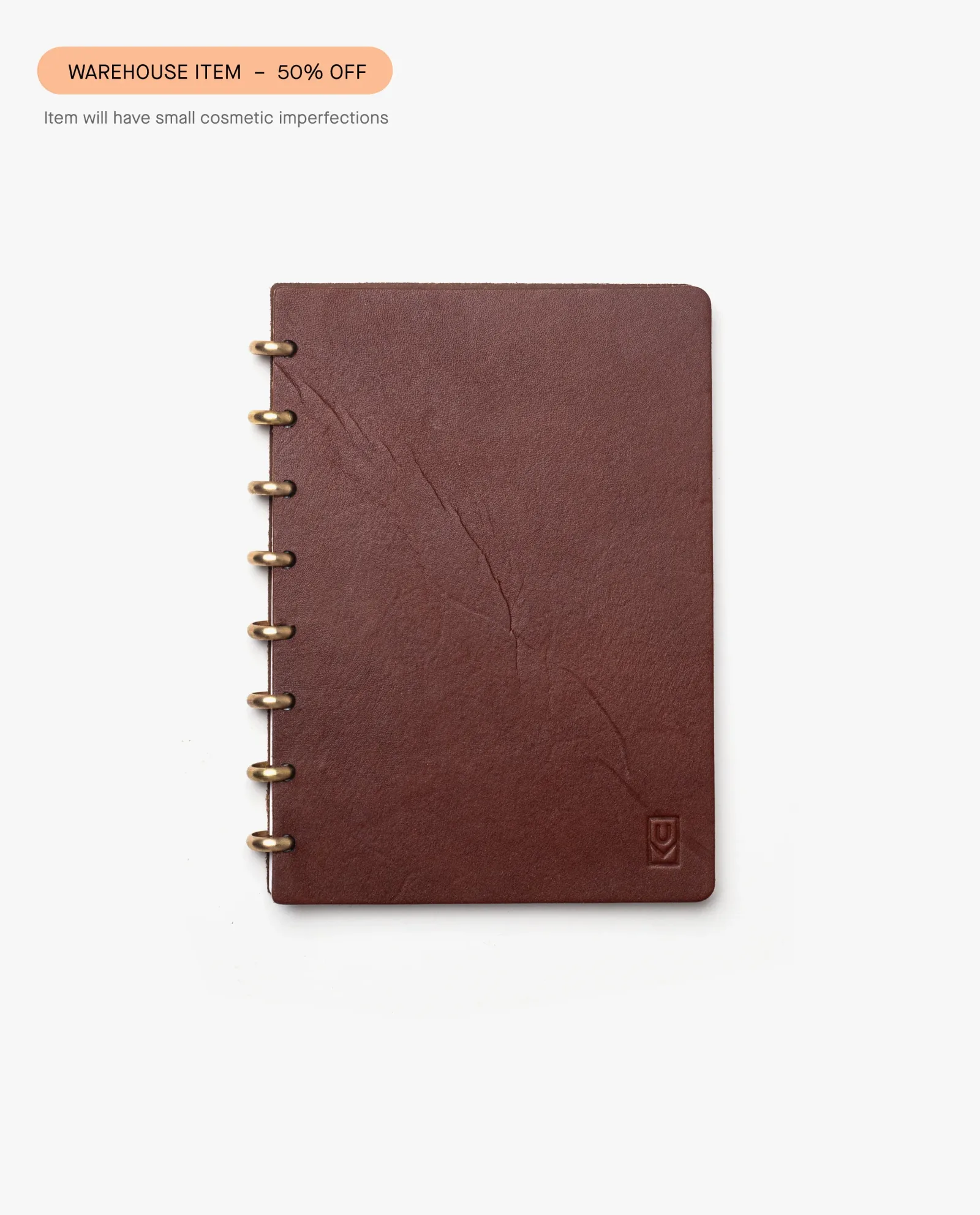 Warehouse Item – Discbound Heirloom Journal (Brown/Brass)