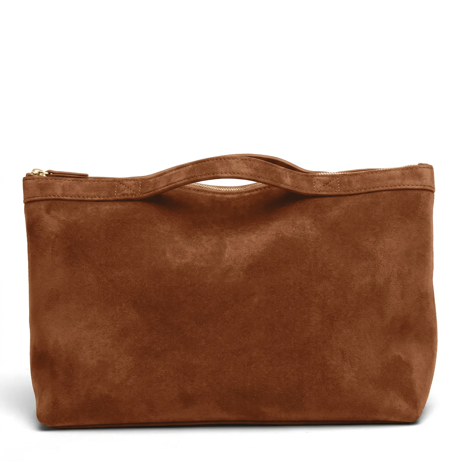 XL Accessories Pouch Russet Suede
