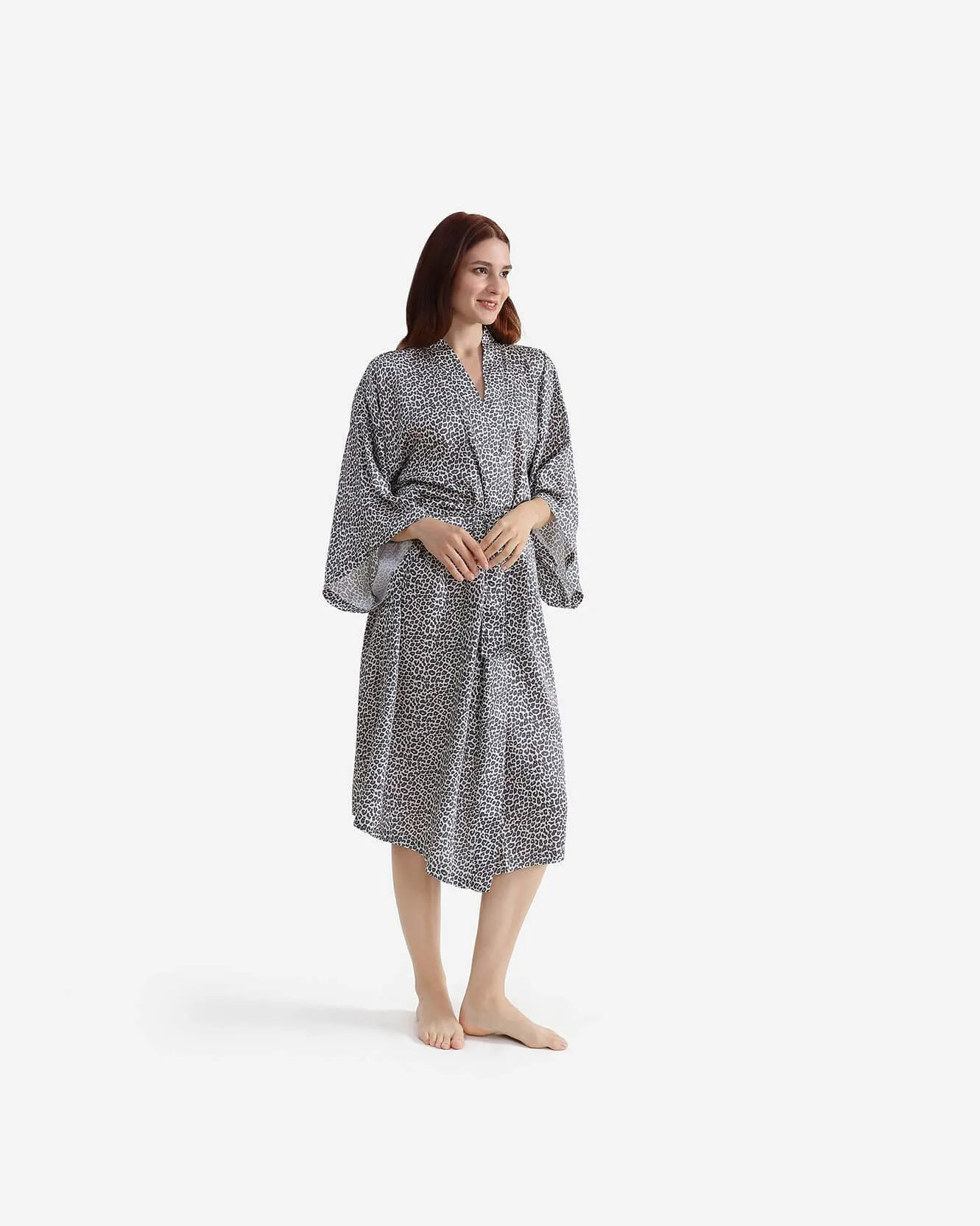 Silky Lyocell Leopard Print Kimono – Last Chance