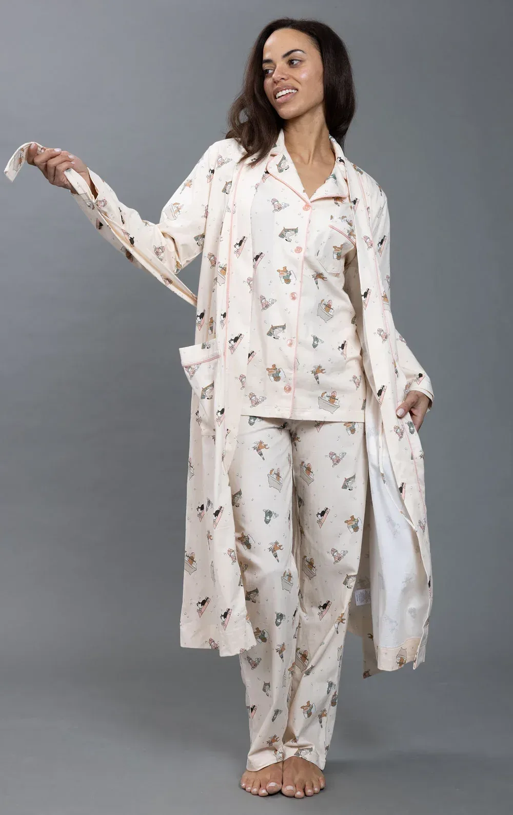 Staycation Button-Front Pajamas