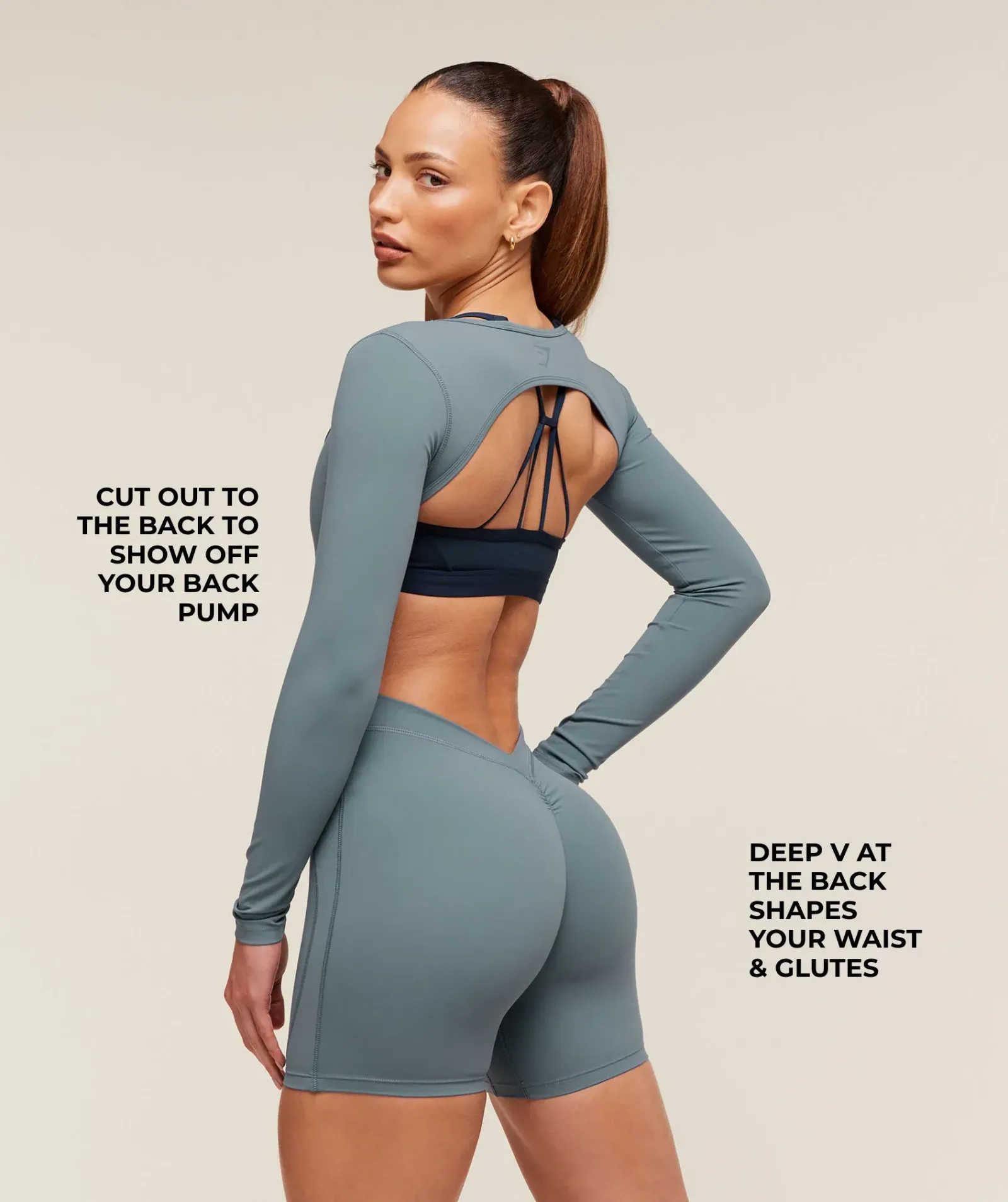 Gymshark Lifting Dipped Waistband All-In-One – Iron Blue