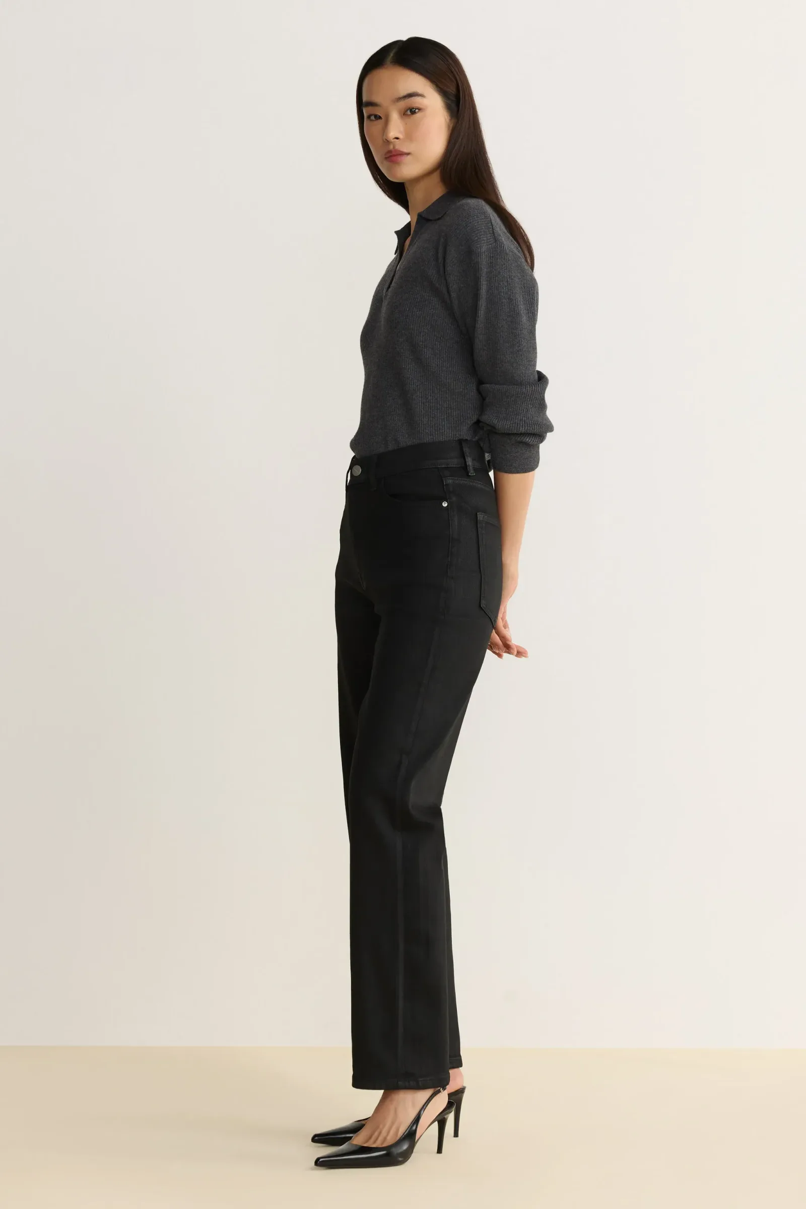 Ase Stretch – Straight – Noir Wax Coated