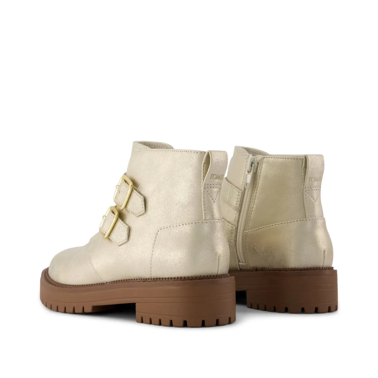 Champagne Metallic Faux Leather Simone Kids Boot
