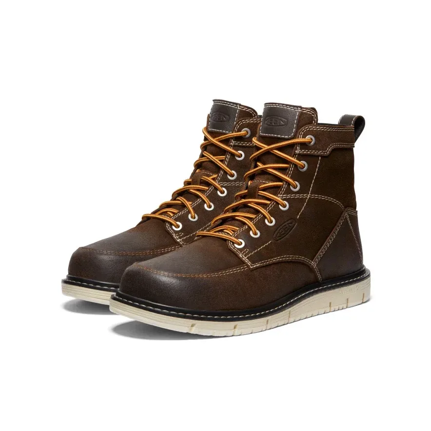Men's San Jose 6" Boot (Soft Toe) – Coffee Bean/Star White