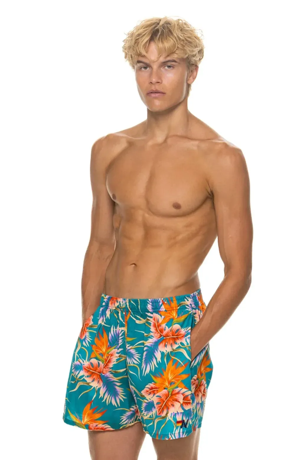 Men's Cotton Luxe Poplin Relaxed Short – Blue // Hawaii