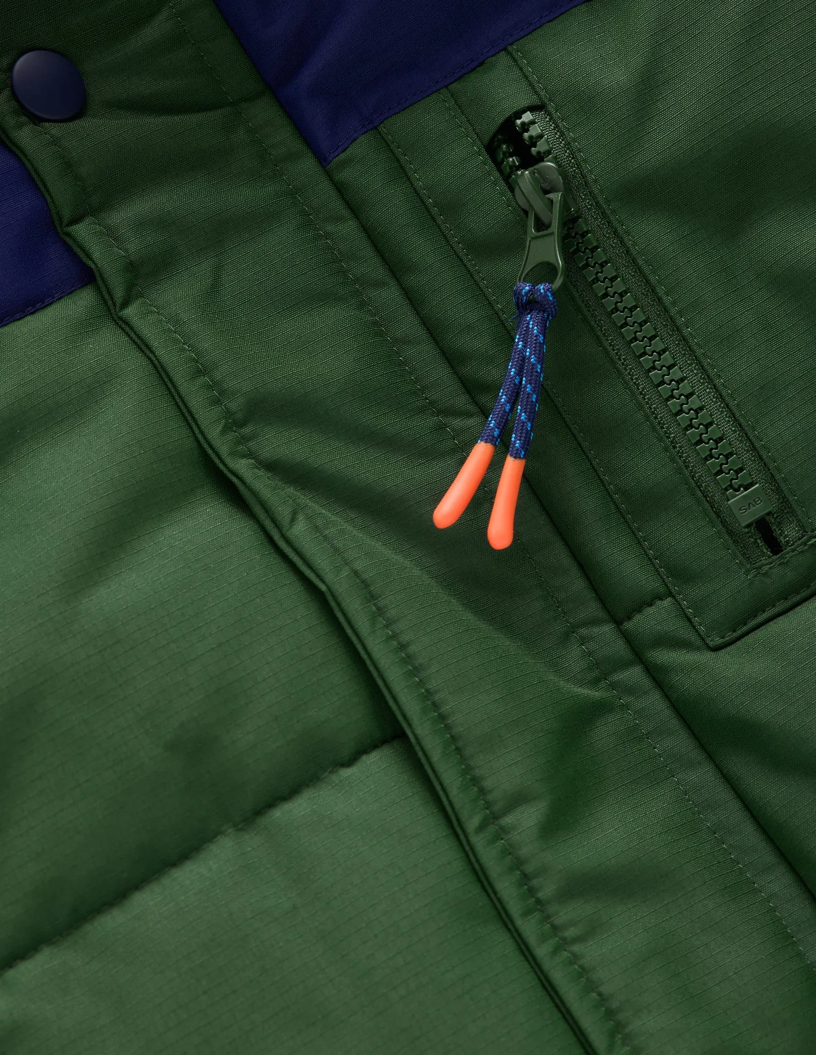 Borg Lined Puffer Coat-Brunswick Green