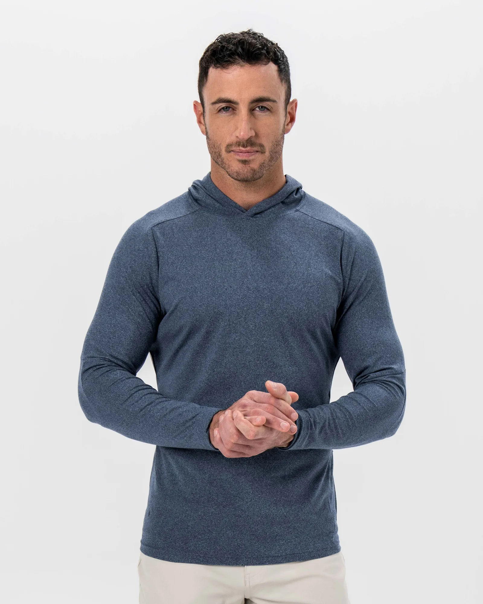 Brushed Hoodie – Heathered Navy
