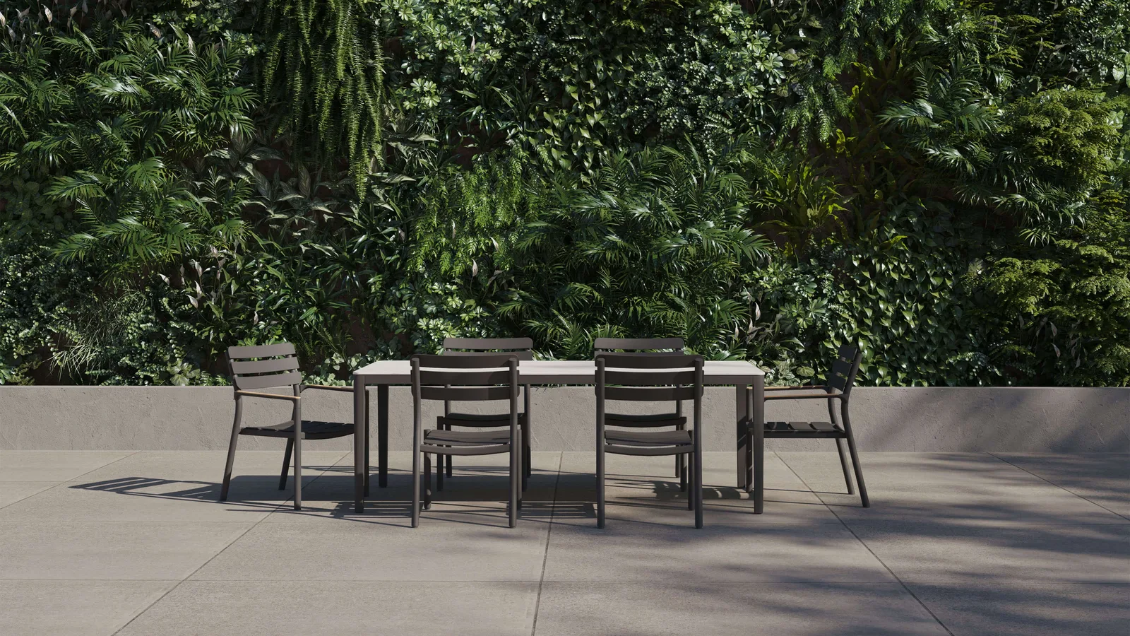 OuterStone Outdoor Dining Table + 2 595 Armchairs + 4 595 Armless Chairs