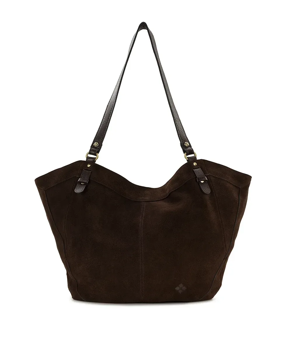 Liliane Tote – Suede Leather – Chocolate