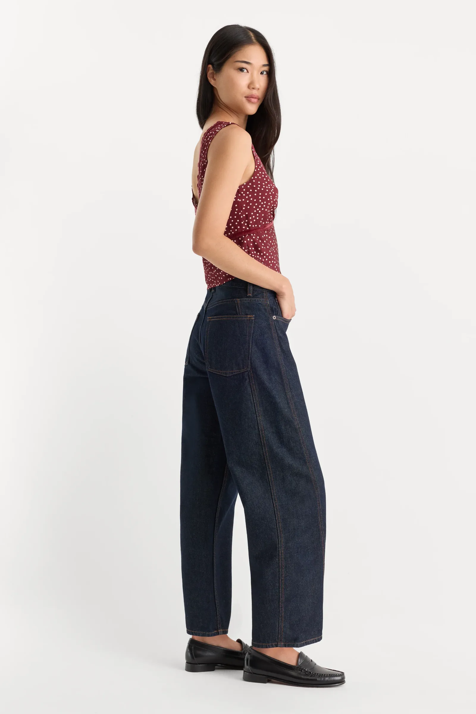 Vintage Barrel Ankle Jeans – Rinse