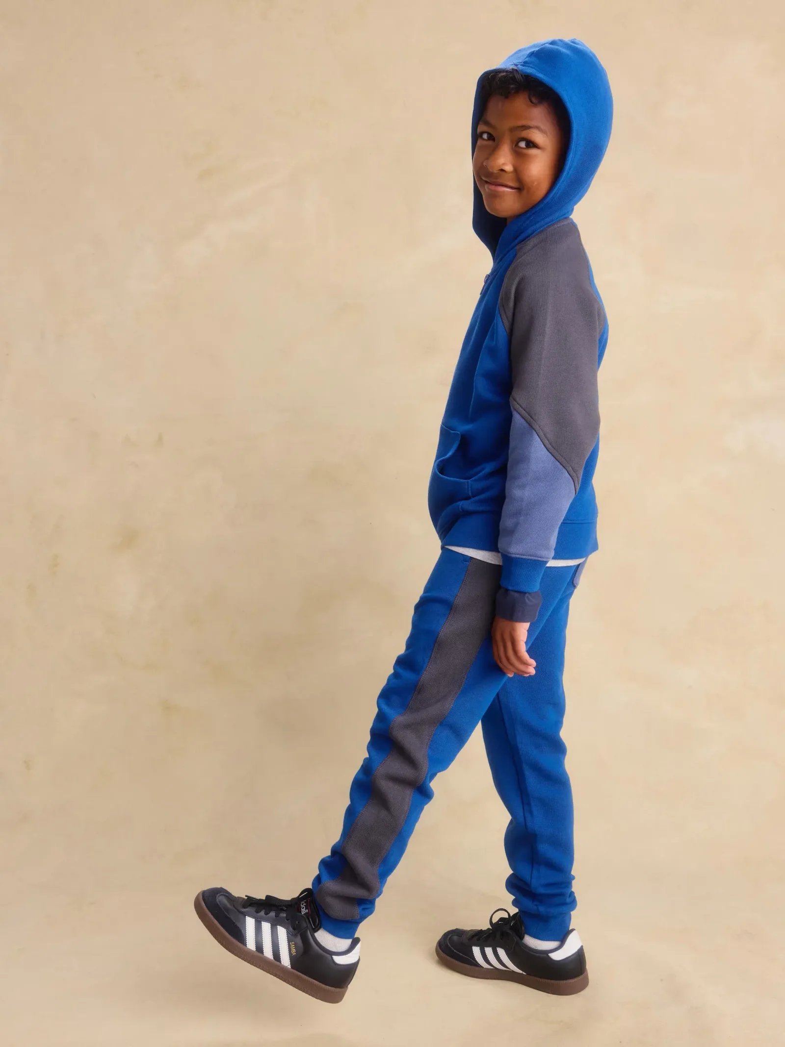 Royal Colorblock Hoodie & Joggers 2-Piece Set