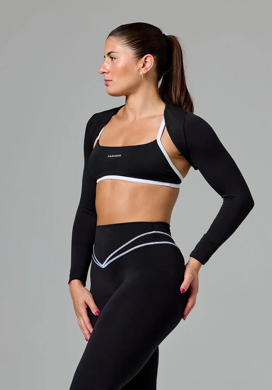 Reluna™ Cropped Shrug Top Black