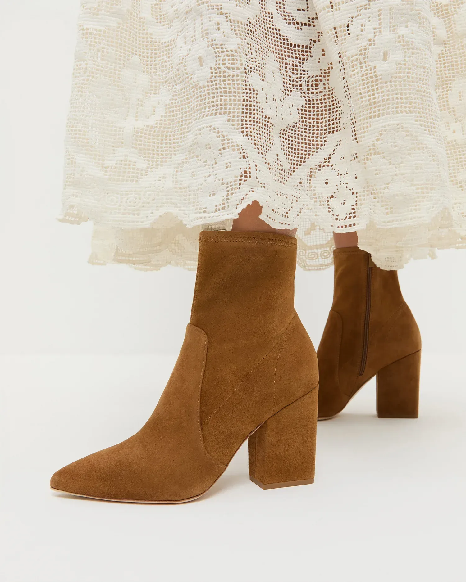 Isla Cacao Suede Ankle Bootie